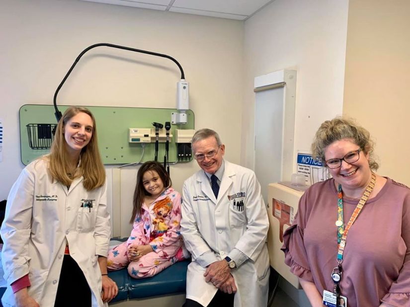 Tenleigh, Dr. Emans, and his staff at the halo follow up appointment.